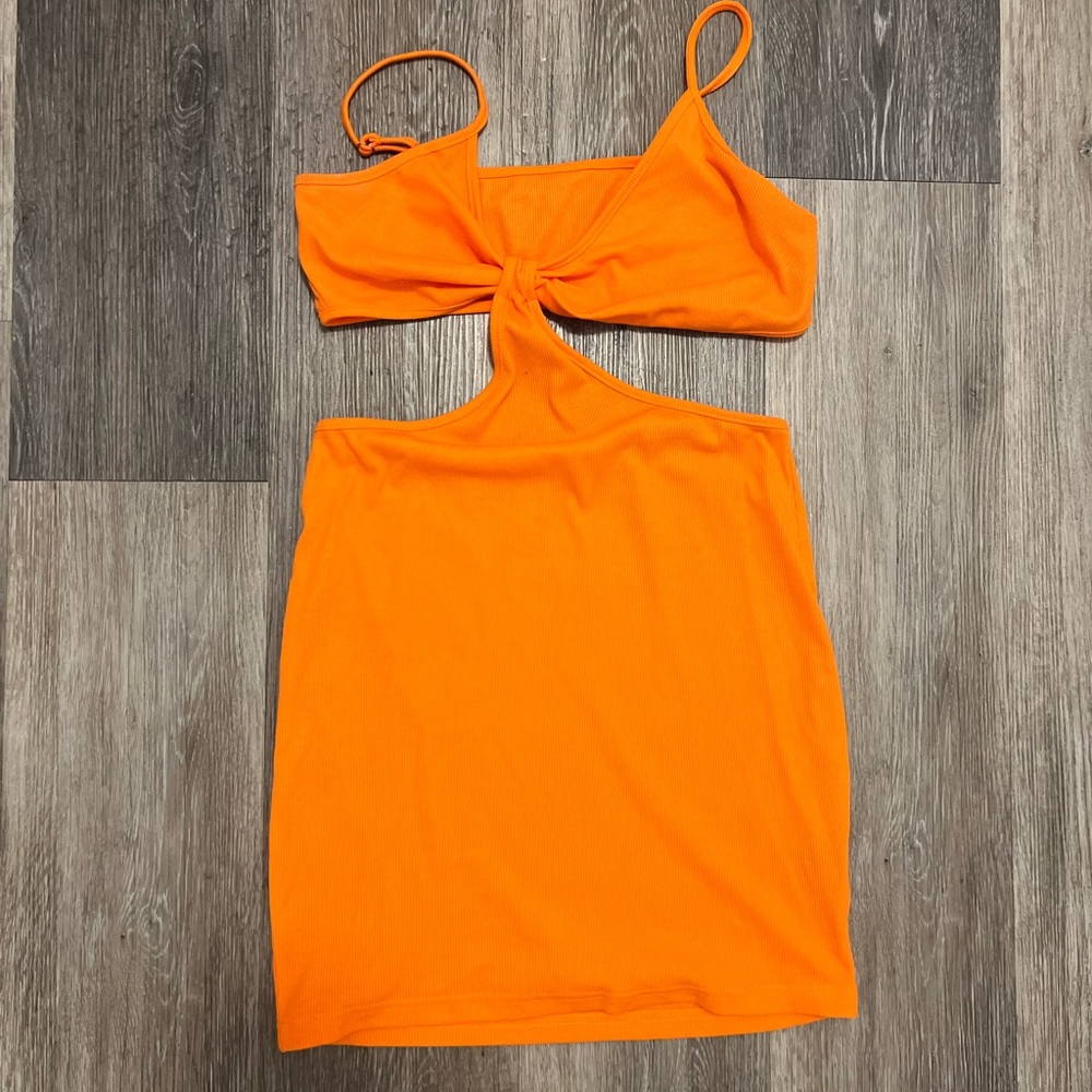 Cutout Orange Dress